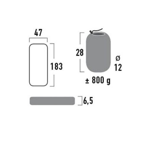 Materac High Peak Texas 185x47x6,5cm 41003 Materac High Peak Texas 185x47x6,5cm 41003