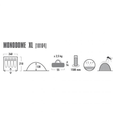 Namiot High Peak Monodome 4 niebiesko szary 10164 Namiot High Peak Monodome 4 niebiesko szary 10164