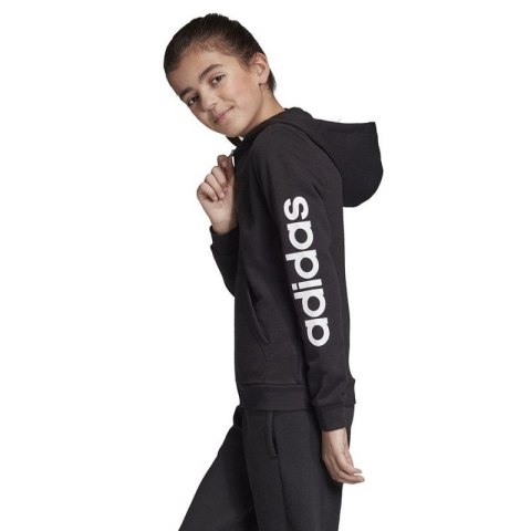 Bluza adidas YG E LIN FZ HD JR EH6124 czarna Bluza adidas YG E LIN FZ HD JR EH6124 czarna