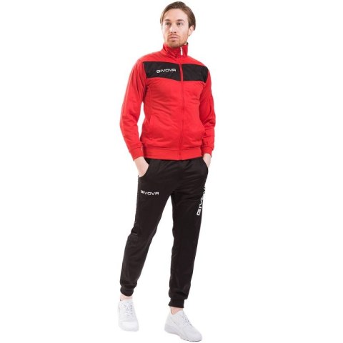 Dres Givova Tuta Visa TR018 1210 czerwony/czarny Dres Givova Tuta Visa TR018 1210 czerwony/czarny
