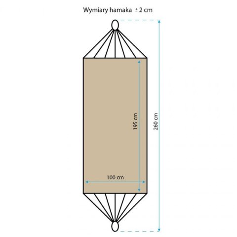 Hamak Classic Royokamp 1 osobowy 200x100 cm 1021065 Hamak Classic Royokamp 1 osobowy 200x100 cm 1021065