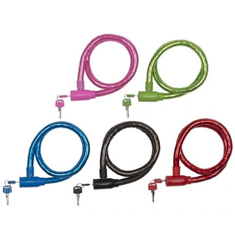 Zapięcie rowerowe Dunlop cable lock D18mm 80 cm ST 5ass 63749 Zapięcie rowerowe Dunlop cable lock D18mm 80 cm ST 5ass 63749