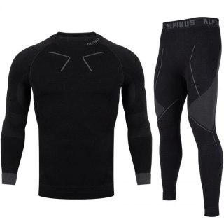Bielizna termoaktywna Alpinus Tactical Base Layer Set czarno-szara M GT43276