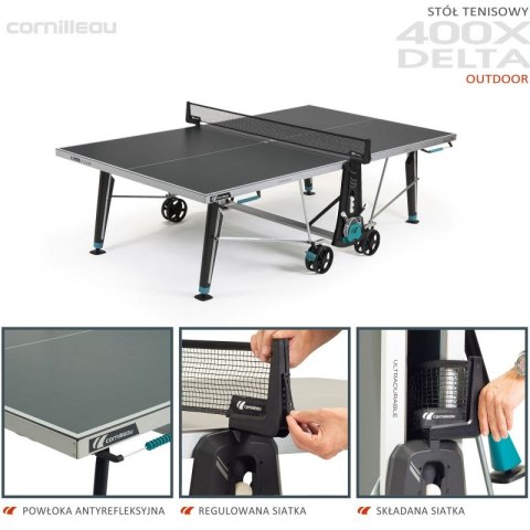 Stół tenisowy Cornilleau 400X Delta outdoor szary Stół tenisowy Cornilleau 400X Delta outdoor szary