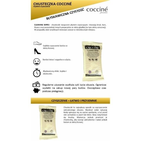 Preparat do butów chusteczki czyszczące Coccine DA0337