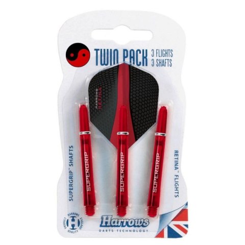 Harrows Twin Pack shafty Supergrip + piórka Retina HS-TNK-000013683 Harrows Twin Pack shafty Supergrip + piórka Retina HS-TNK-000013683