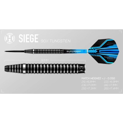 Rzutki Harrows Siege 90% Steeltip HS-TNK-000016027