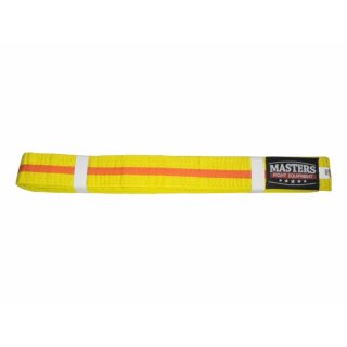 Pas do kimona MASTERS żółty z pomarańczową lamówką 06224-280040704