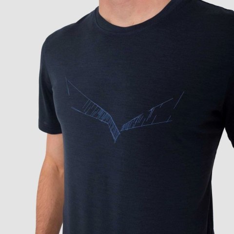 Salewa Puez Eagle Sketch Merino Men's T-Shirt 28340-3960 Salewa Puez Eagle Sketch Merino Men's T-Shirt 28340-3960