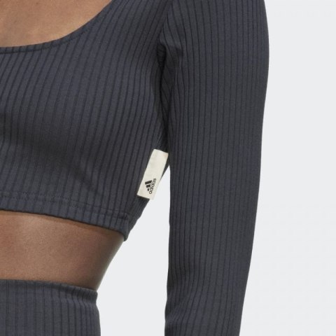 Koszulka adidas Studio Lounge Ribbed Cropped Long Sleeve Tee W HH8502 Koszulka adidas Studio Lounge Ribbed Cropped Long Sleeve Tee W HH8502