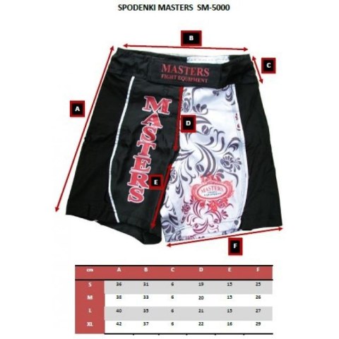 Spodenki do MMA Masters Jr Kids-SM-5000 065000-M Spodenki do MMA Masters Jr Kids-SM-5000 065000-M