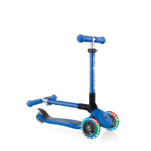 Hulajnoga 3-kołowa Globber Foldable Lights Navy Blue Jr 437-100 Hulajnoga 3-kołowa Globber Foldable Lights Navy Blue Jr 437-100