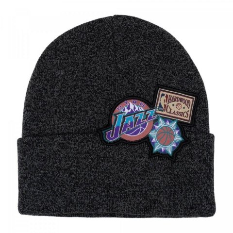 Czapka Mitchell & Ness Utah Jazz NBA XL Logo Patch Knit Hwc Jazz HCFK4341-UJAYYPPPBLCK Czapka Mitchell & Ness Utah Jazz NBA XL Logo Patch Knit Hwc Jazz HCFK4341-UJAYYPPPBLCK