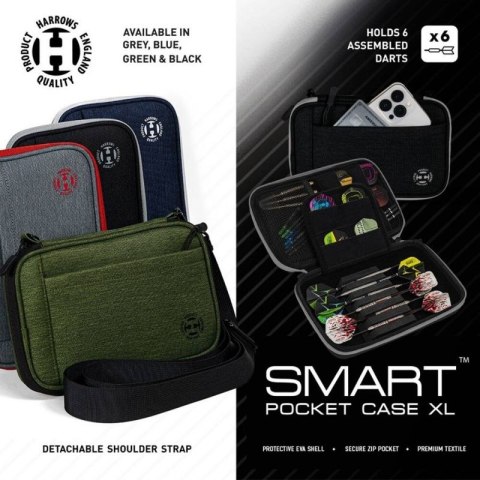 Pokrowiec na rzutki Harrows Smart Case 6 XL SmartcaseXL green/black