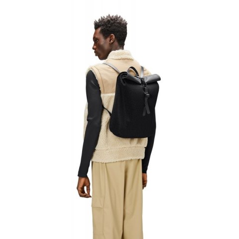 Plecak Rains Rolltop Rusksack Mesh Mini Black W3 13350 01 Plecak Rains Rolltop Rusksack Mesh Mini Black W3 13350 01