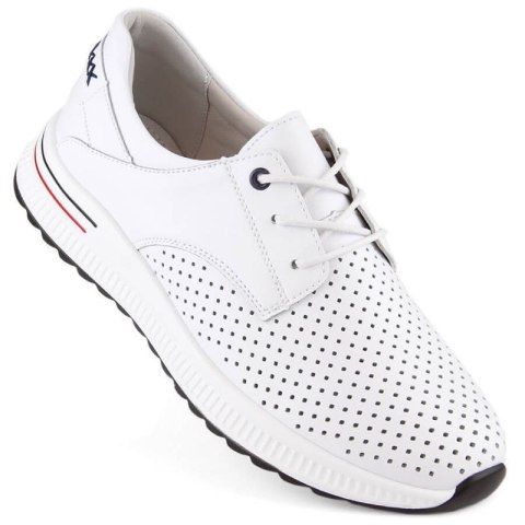 Skórzane półbuty sportowe Filippo W PAW505 białe
