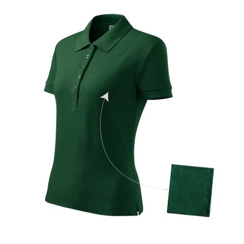 Koszulka polo damska Cotton (dark green) Koszulka polo damska Cotton (dark green)