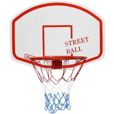 Tablica do koszykówki Kimet Street Ball+obręcz biało-czerwona Tablica do koszykówki Kimet Street Ball+obręcz biało-czerwona