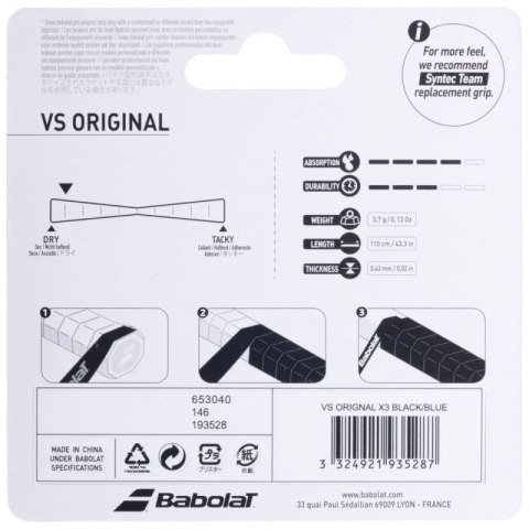 Owijka Babolat Vs Orginal Feel 3 szt. czarno-żółta 653040 232/200919 Owijka Babolat Vs Orginal Feel 3 szt. czarno-żółta 653040 232/200919