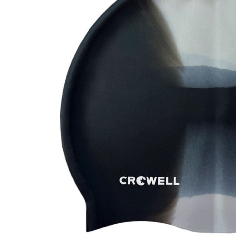 Czepek pływacki silikonowy Crowell Multi Flame czarno-szary kol.16 Czepek pływacki silikonowy Crowell Multi Flame czarno-szary kol.16