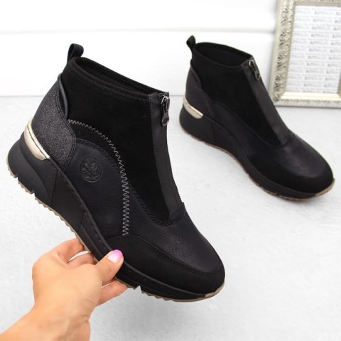 Botki na koturnie Rieker W N6361-00 RKR704