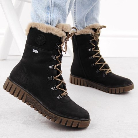 Botki z futerkiem Rieker W Y3424-00 RKR745