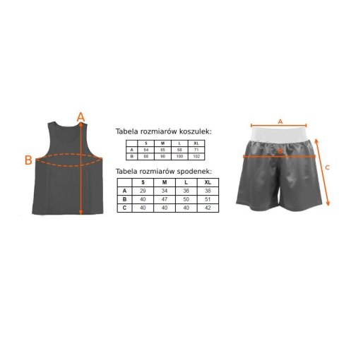 Strój startowy dwustronny BOXFIT M BFK-01