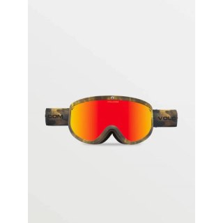 Gogle narciarskie damskie/męskie Volcom Footprints snowboardowe zimowe czerwone (VG0622303)