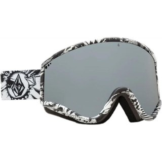 Gogle narciarskie damskie/męskie Volcom YAE OP ART/SILVER CHROME ochrona UV snowboardowe szare (VG0722318)