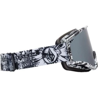 Gogle narciarskie damskie/męskie Volcom YAE OP ART/SILVER CHROME ochrona UV snowboardowe szare (VG0722318)