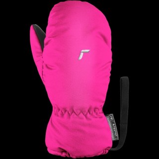 Rękawice narciarskie dziecięce Reusch Olly R-TEX® XT Mitten jednopalczaste na rzepy wodoodporne ocieplane różowe (61/85/588/3350