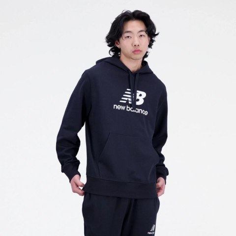 Bluza z kapturem New Balance Essentials Stacked Logo Frenc M MT31537BK Bluza z kapturem New Balance Essentials Stacked Logo Frenc M MT31537BK