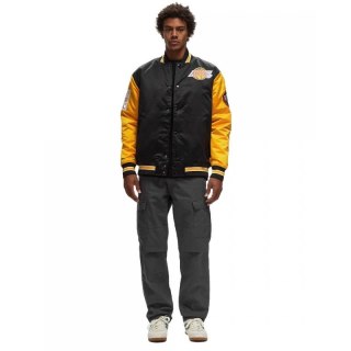 Kurtka Mitchell & Ness NBA Los Angeles Lakers Primetime Heavyweight Satin Jacket Vintage Logo Lakers JK8453-LALBLCK