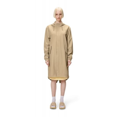 Kurtka, płaszcz przeciwdeszczowy Rains unisex Fishtail Parka W3 18140 24 SAND Kurtka, płaszcz przeciwdeszczowy Rains unisex Fishtail Parka W3 18140 24 SAND