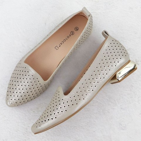 Półbuty na ozdobnym obcasie Potocki W SZ12574 WOL290