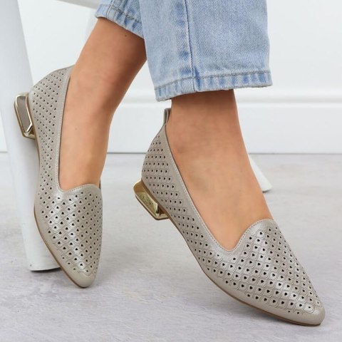 Półbuty na ozdobnym obcasie Potocki W SZ12574 WOL290