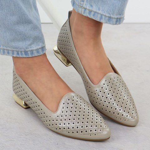 Półbuty na ozdobnym obcasie Potocki W SZ12574 WOL290