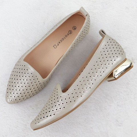 Półbuty na ozdobnym obcasie Potocki W SZ12574 WOL290