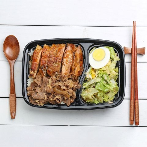 Pojemnik na żywność dzielony lunchbox z 2 przegródkami zestaw 10 szt. 1,2 l Pojemnik na żywność dzielony lunchbox z 2 przegródkami zestaw 10 szt. 1,2 l