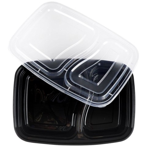 Pojemnik na żywność dzielony lunchbox z 2 przegródkami zestaw 10 szt. 1,2 l Pojemnik na żywność dzielony lunchbox z 2 przegródkami zestaw 10 szt. 1,2 l