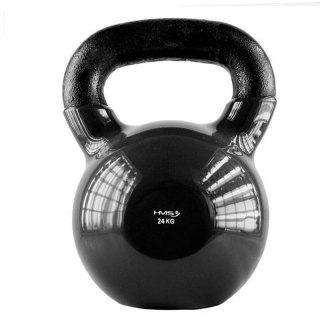 Kettelebell żeliwny pokryty winylem black HMS KNV24