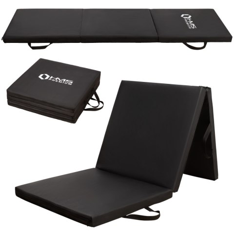 MGS02 BLACK MATERAC GIMNASTYCZNY SKŁADANY 1800x600MM HMS PREMIUM