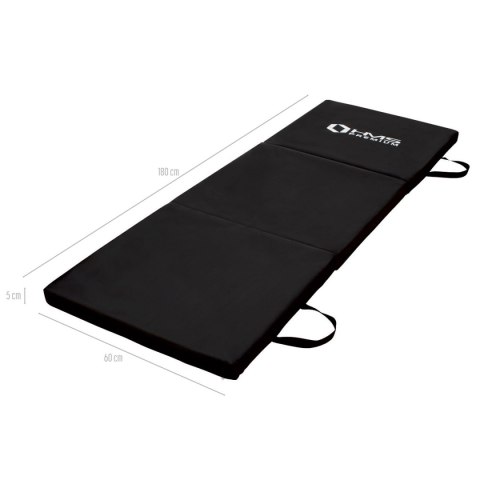 MGS02 BLACK MATERAC GIMNASTYCZNY SKŁADANY 1800x600MM HMS PREMIUM