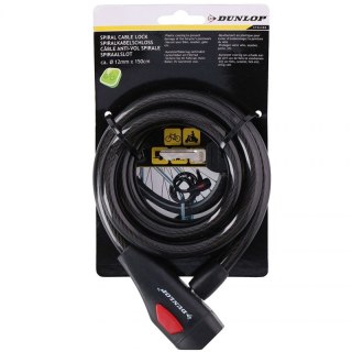 Zapięcie rowerowe Dunlop spiral cable lock 12 mm 150 cm ST 75570