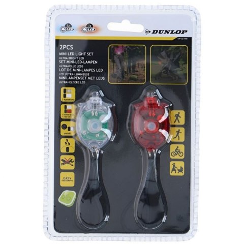 Zestaw lampek rowerowych Dunlop led tył+przód 2053141 Zestaw lampek rowerowych Dunlop led tył+przód 2053141