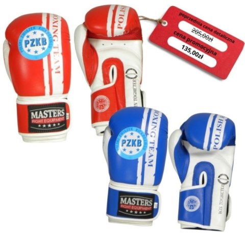 Rękawice bokserskie Masters Rbt-PZKB-W 011101-02W