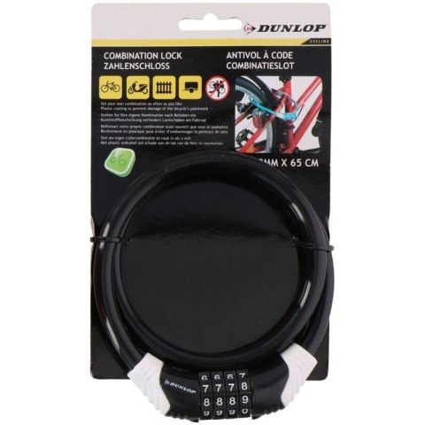 Zapięcie rowerowe Dunlop spiralne na szyfr 1042800 Zapięcie rowerowe Dunlop spiralne na szyfr 1042800
