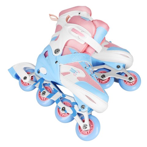 NA0189 ZESTAW LED ŁYŻWOROLKI OCHRANIACZE MOONBEAM BIAŁE ROZM. L(39-42) NILS EXTREME NA0189 ZESTAW LED ŁYŻWOROLKI OCHRANIACZE MOONBEAM BIAŁE ROZM. L(39-42) NILS EXTREME