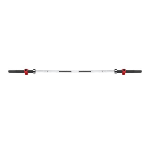 GO450 (+ ZG1000R) GRYF OLIMPIJSKI 18.5KG 2200MM HMS Z ZACISKAMI LOCK JAW RED
