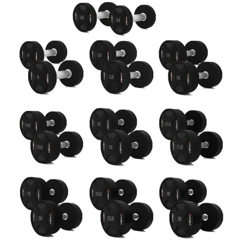 HPC SET ZESTAW HANTLI POLIURETANOWYCH 2 x 2.5 - 25 KG CPU (275 KG) HMS HPC SET ZESTAW HANTLI POLIURETANOWYCH 2 x 2.5 - 25 KG CPU (275 KG) HMS